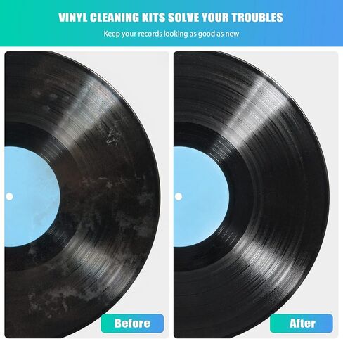 Vinyl Cleaning Kit Includes Soft Velvet Record Brush & Stylus Brush, Dust Remover for LPs Album in Saudi Arabia