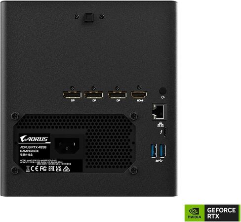 صندوق الألعاب GIGABYTE AORUS RTX 4090 eGPU، نظام تبريد الكل في واحد WATERFORCE، Thunderbolt 3، بطاقة رسومات خارجية GV-N4090IXEB-24GD in Saudi Arabia