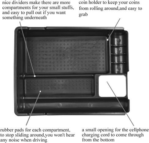 صندوق تخزين مسند الذراع لوحدة التحكم المركزية من VESUL متوافق مع نيسان ماكسيما 2016-2021 2022 ABS صينية إدراج منظم قفاز البليت in Kuwait