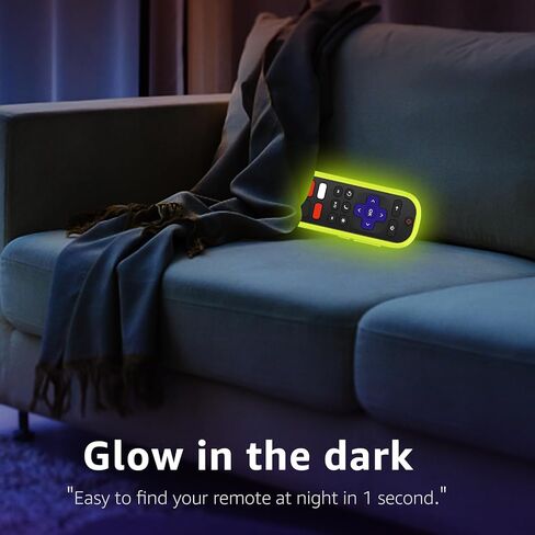 [حزمة من قطعتين] غلاف Climberer Roku Voice Remote Pro (الإصدار الثاني) | جهاز التحكم عن بعد Roku القابل لإعادة الشحن من السيليكون المتوهج في الظلام، استبدال جهاز التحكم عن بعد Roku # RCB1R الحبل المتكامل | (أزرق مضيء + أخضر) in Saudi Arabia
