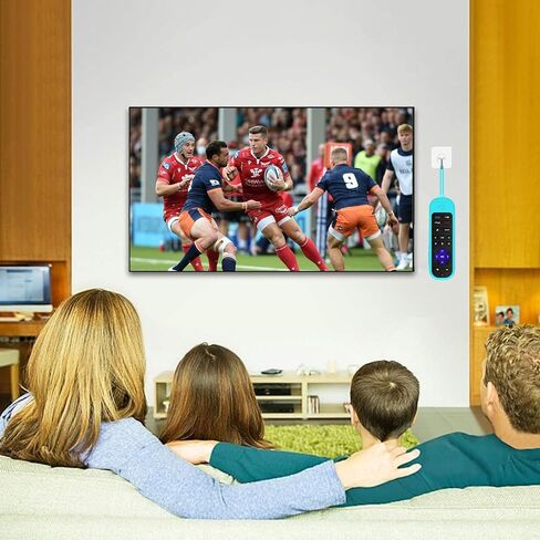 [حزمة من قطعتين] غلاف Climberer Roku Voice Remote Pro (الإصدار الثاني) | جهاز التحكم عن بعد Roku القابل لإعادة الشحن من السيليكون المتوهج في الظلام، استبدال جهاز التحكم عن بعد Roku # RCB1R الحبل المتكامل | (أزرق مضيء + أخضر) in Saudi Arabia