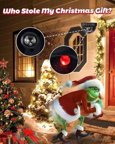 Santa Cam Ornament, Santa Camera with Realistic Red Flashing Light – Prevents Grinch Mischief, Perfect for Indoor & Outdoor Christmas Decor in Saudi Arabia