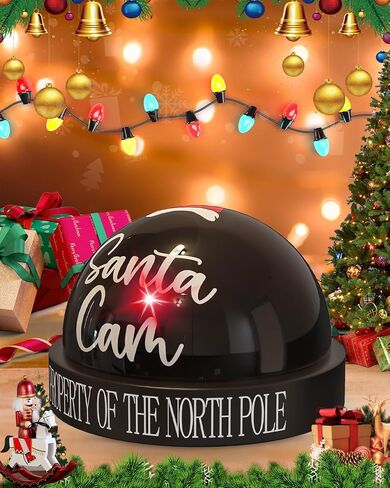 Santa Cam Ornament, Santa Camera with Realistic Red Flashing Light – Prevents Grinch Mischief, Perfect for Indoor & Outdoor Christmas Decor in Saudi Arabia