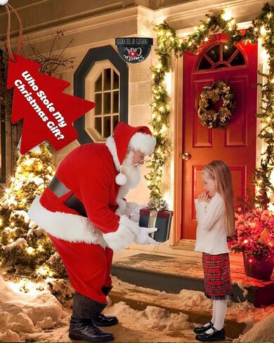 Santa Cam Ornament, Santa Camera with Realistic Red Flashing Light – Prevents Grinch Mischief, Perfect for Indoor & Outdoor Christmas Decor in Saudi Arabia