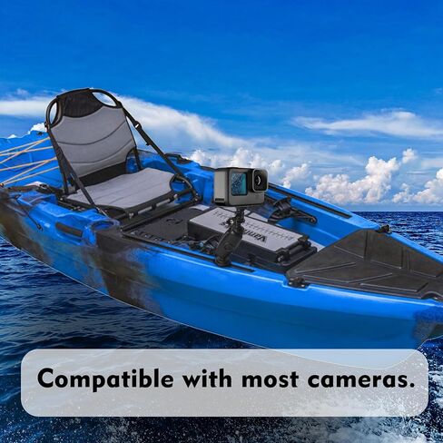 حامل كاميرا كاياك عالمي قابل للتعديل 360 درجة، حامل كاميرا مسار كاياك متوافق مع حوامل GoPro ثلاثية الشق in Kuwait