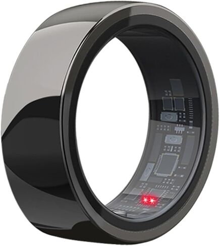 Smart Ring Health Tracker for Men Wearable Waterproof Fitness Tracker Health Rings for Women Sport Modes Fitness Ring with Heart Rate Sleep Monitor for 6 7 8 9 10 11 (Gray, 7#) in Saudi Arabia