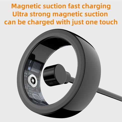 Smart Ring Health Tracker for Men Wearable Waterproof Fitness Tracker Health Rings for Women Sport Modes Fitness Ring with Heart Rate Sleep Monitor for 6 7 8 9 10 11 (Gray, 7#) in Saudi Arabia
