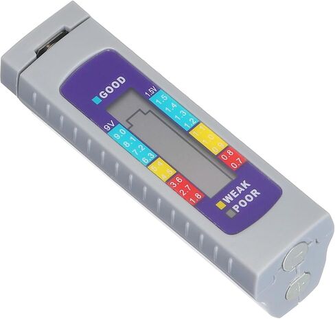 PATIKIL Digital Battery Tester, Plastic Clear Screen Battery Electricity Tester Volt Checker with Button Battery for AA, AAA, 9V (6F22), 1.5V, Grey in Saudi Arabia