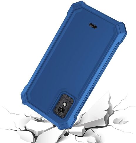 جراب Blu Studio Mini 2023 مع واقي شاشة، جراب هاتف Studio Mini 2023 حماية كاملة للجسم من البولي كربونات الخلفي من السيليكون الناعم مع زاوية متينة ماصة للصدمات لـ Blu Studio Mini Blue in Kuwait