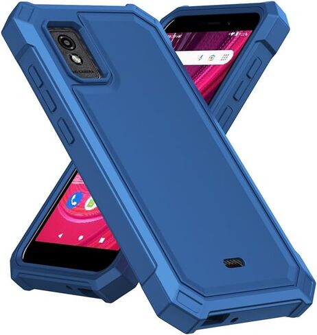جراب Blu Studio Mini 2023 مع واقي شاشة، جراب هاتف Studio Mini 2023 حماية كاملة للجسم من البولي كربونات الخلفي من السيليكون الناعم مع زاوية متينة ماصة للصدمات لـ Blu Studio Mini Blue in Kuwait