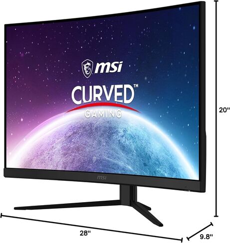 MSI G32C4X, 32" Gaming Monitor, 1920 x 1080 (FHD) Curved Gaming Monitor, 1 ms, 250Hz, FreeSync, 1500R, HDMI, DisplayPort, Tilt Adjustable, Black in Saudi Arabia