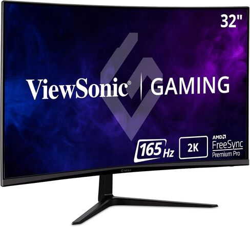 ViewSonic Omni VX3218C-2K 32 Inch Curved 1ms 1440p 165hz Gaming Monitor with FreeSync Premium, Eye Care, HDMI and Display Port, Black in Saudi Arabia