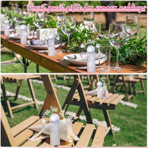 VIHOSE 24 جهاز كمبيوتر شخصي صغير الزفاف المحمولة مروحة السائبة قوية المحمولة مروحة الحب LED مروحة وصيفه الشرف الهدايا الكهربائية الشخصية تضيء مروحة اليد للضيوف الزفاف دش هدايا الزفاف، البطارية لا تشمل in Kuwait