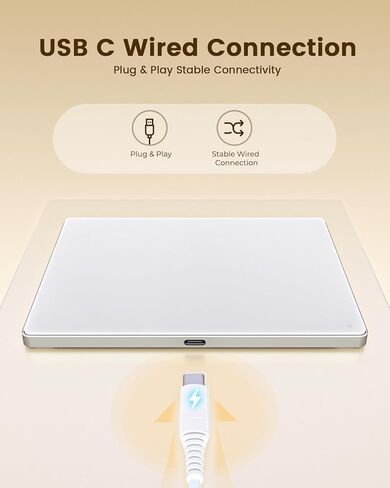 لوحة تتبع Seenda Mac، سطح زجاجي أملس مع اللمس المتعدد، لوحة لمس Mac سلكية من الألومنيوم رفيعة مع دقة عالية لجهاز Mac Mackbook Pro Air iMac in Kuwait