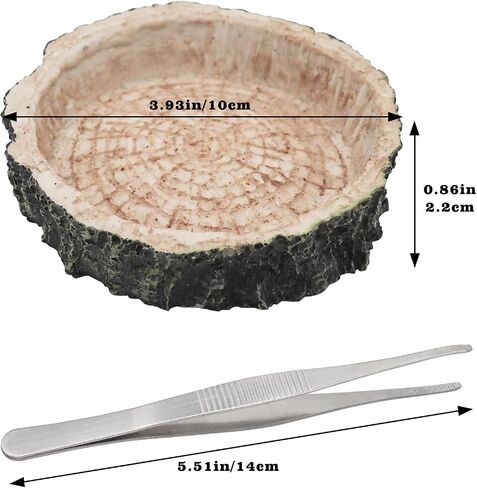 3 Pack Reptile Food Dish, Resin Hermit Crab Food & Water Bowl, Reptile Feeding Food Dish Kit, Tank or Aquarium Accessory, Suitable for Turtle Lizard Hermit Crab Snail Bearded Dragon Leopard Gecko in Saudi Arabia