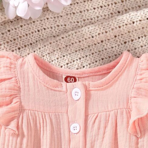 Unutiylo Baby Girl Clothes Toddler Girl Outfits Long Sleeve Ruffle Top Pant Set Cute Fall Winter Clothes 0-24 Months in Saudi Arabia