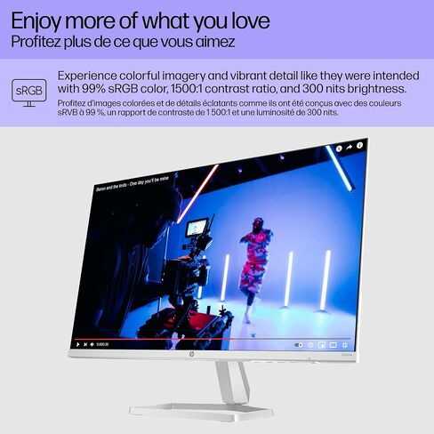 HP Series 5 24 inch FHD Monitor, Full HD Display (1920 x 1080), IPS Panel, 99% sRGB, 1500:1 Contrast Ratio, 300 nits, Eye Ease with Eyesafe Certification, 524sw (2024) in Saudi Arabia