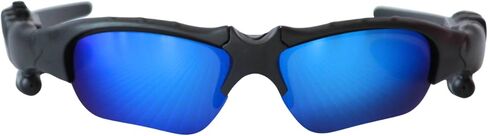 Bluetooth Sunglasses for Men, Polarized Lenses, Foldable Design, Integrated Adjustable Earphones (Black) in Saudi Arabia