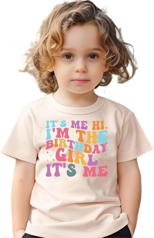 Birthday Girls Shirt Toddler It's My Birthday Shirt for Baby Girls Happy Birthday T Shirt for Kids Cotton Tee in Saudi Arabia