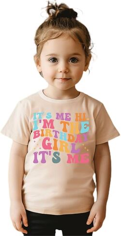 Birthday Girls Shirt Toddler It's My Birthday Shirt for Baby Girls Happy Birthday T Shirt for Kids Cotton Tee in Saudi Arabia