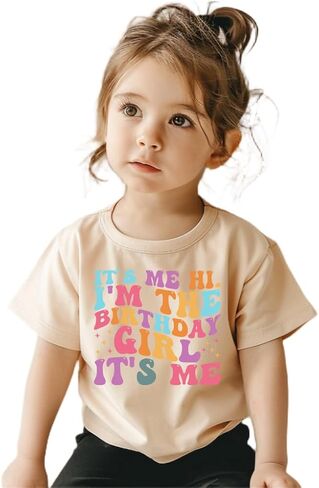 Birthday Girls Shirt Toddler It's My Birthday Shirt for Baby Girls Happy Birthday T Shirt for Kids Cotton Tee in Saudi Arabia