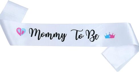 It's Boy or Girl Gender Reveal Sash,Baby Shower Party Favors Decorations, Pregnancy Announcement Pink with Beautiful Ribbon and Black Glitter Text in Saudi Arabia
