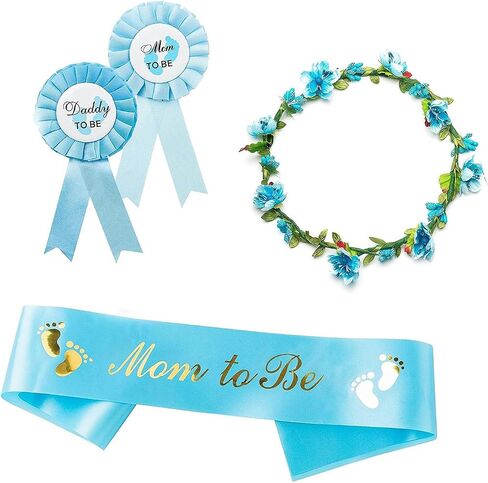 It's Boy or Girl Gender Reveal Sash,Baby Shower Party Favors Decorations, Pregnancy Announcement Pink with Beautiful Ribbon and Black Glitter Text in Saudi Arabia