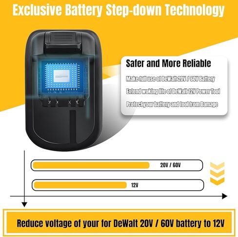 لمحول بطارية DeWalt 20 فولت إلى 12 فولت، قم بتحويل بطارية DeWalt 20 فولت للعمل مع أدوات DeWalt 12 فولت in Kuwait
