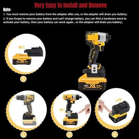 لمحول بطارية DeWalt 20 فولت إلى 12 فولت، قم بتحويل بطارية DeWalt 20 فولت للعمل مع أدوات DeWalt 12 فولت in Kuwait