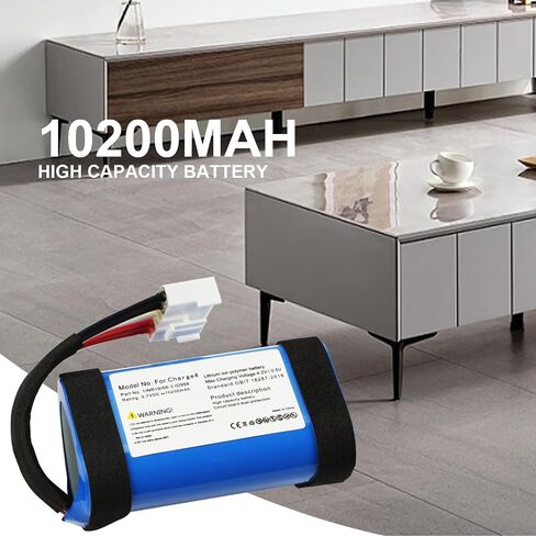 استبدال بطارية ZTHY SUN-INTE-118 لـ J B L Charge 4، Charge 4J، Charge 4BLK، JBLCHARGE4BLUAM Series ID998 IAA011NA 1INR19/66-3 3.7V 37.74Wh 10200mAh (ليس للشحن 4Q in Saudi Arabia