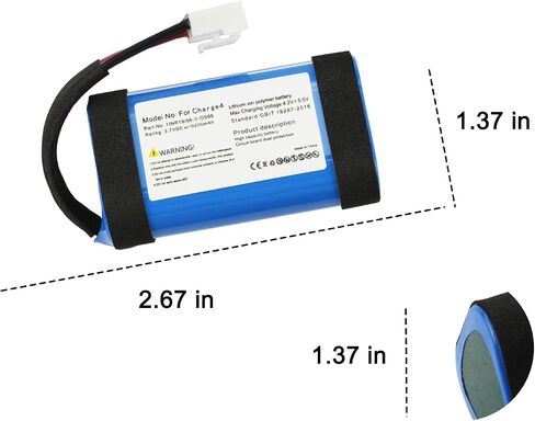 استبدال بطارية ZTHY SUN-INTE-118 لـ J B L Charge 4، Charge 4J، Charge 4BLK، JBLCHARGE4BLUAM Series ID998 IAA011NA 1INR19/66-3 3.7V 37.74Wh 10200mAh (ليس للشحن 4Q in Saudi Arabia