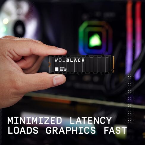 WD_BLACK 4TB SN850X NVMe Internal Gaming Solid State Drive with Heatsink - Works with PlayStation 5, Gen4 PCIe, M.2 2280, Up to 7,300 MB/s - WDS400T2XHE in Saudi Arabia