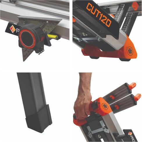Protocol 120-inch Expanding Lightweight Aluminum Miter Saw Stand and Portable Workstation, 500-pound Capacity, Non-marring Feet in Saudi Arabia