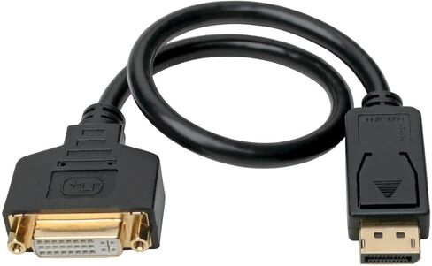 محول كابل Tripp Lite DisplayPort إلى DVI (M/F)، محول DP إلى DVI، 1080p @ 60 هرتز، أسود، 1 قدم. (P134-001-GC) in Saudi Arabia