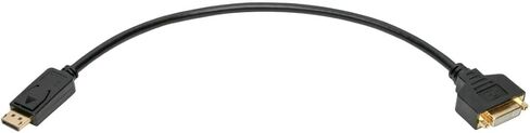 محول كابل Tripp Lite DisplayPort إلى DVI (M/F)، محول DP إلى DVI، 1080p @ 60 هرتز، أسود، 1 قدم. (P134-001-GC) in Saudi Arabia