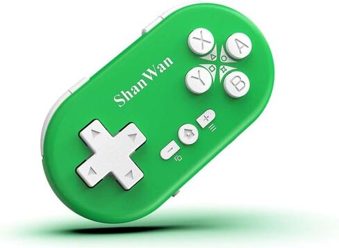 ShanWan Bluetooth Gamepad Keychain Sized Mini Controller for Switch, Windows, Android, iOS & PS4（green） in Saudi Arabia