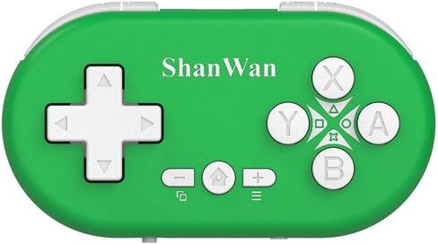 ShanWan Bluetooth Gamepad Keychain Sized Mini Controller for Switch, Windows, Android, iOS & PS4（green） in Saudi Arabia