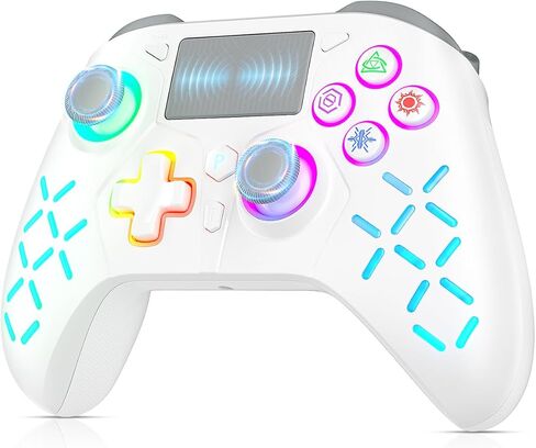 وحدة تحكم الألعاب اللاسلكية لأجهزة PS4/Pro/Slim/PS3/PC/Switch/Steam Deck/Mac/Android/iOS مع مصابيح LED RGB ومشغلات القاعة وعصا التحكم في القاعة وماركو وتوربو وبطارية 1200 مللي أمبير في الساعة - أسطورة سوداء: Wukong in Kuwait
