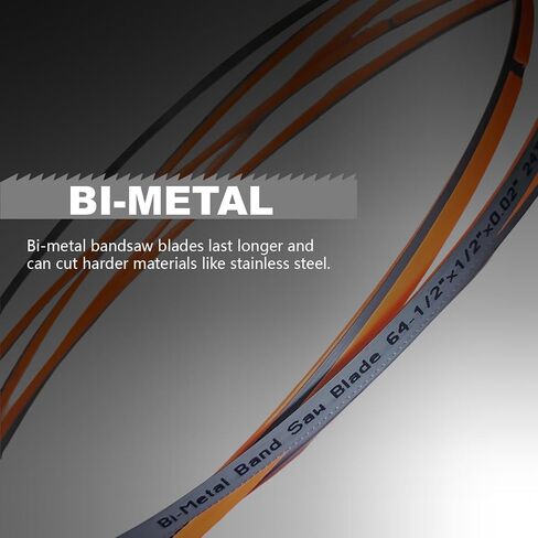 64-1/2 Inch Bandsaw Blade 24 TPI for Wen 3970 Jet 414301 414458 HVBS-56M 414457 Band Saw Harbor Freight, Metal Cutting Band Saw Blade 64.5" x 1/2" x 0.02" 24TPI - 5 Pack in Saudi Arabia