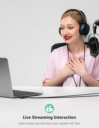 بطاقة صوت USB خارجية من MillSO مع وظيفة تسجيل داخلية، محول مقبس صوت USB محمول إلى 3.5 مم للكمبيوتر الشخصي والكمبيوتر والتسجيل والتدريب والبث والبث الصوتي - أزرق in Saudi Arabia