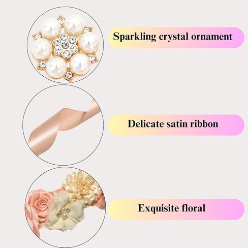 Maternity Sash for Baby Shower, Baby Shower Sashes for Mom and Dad Corsage Pin, Baby Shower Sash for Mommy, Pink in Saudi Arabia