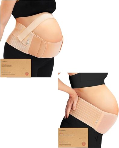 KeaBabies 2-in-1 Pregnancy Belly Support Band and Maternity Belly Band for Pregnancy - Maternity Belly Bands for Pregnant Women, Pregnancy Belt, Belly Support - Soft & Breathable Pregnancy Belt in Saudi Arabia