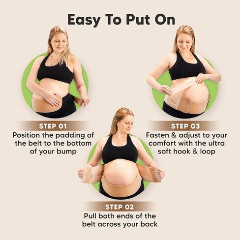 KeaBabies 2-in-1 Pregnancy Belly Support Band and Maternity Belly Band for Pregnancy - Maternity Belly Bands for Pregnant Women, Pregnancy Belt, Belly Support - Soft & Breathable Pregnancy Belt in Saudi Arabia
