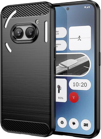 for Nothing Phone 2a Phone case, Shockproof, Scratch Resistant Carbon Fiber Jacket, Soft TPU,for Nothing Phone 2a case (Black) in Saudi Arabia