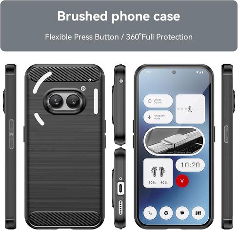 for Nothing Phone 2a Phone case, Shockproof, Scratch Resistant Carbon Fiber Jacket, Soft TPU,for Nothing Phone 2a case (Black) in Saudi Arabia