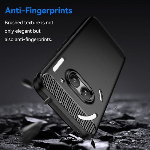 for Nothing Phone 2a Phone case, Shockproof, Scratch Resistant Carbon Fiber Jacket, Soft TPU,for Nothing Phone 2a case (Black) in Saudi Arabia