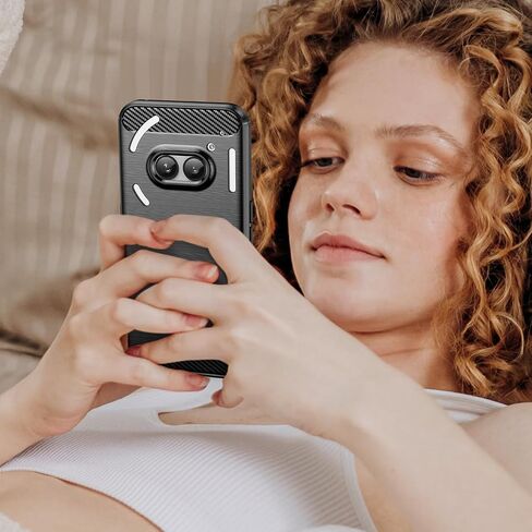 for Nothing Phone 2a Phone case, Shockproof, Scratch Resistant Carbon Fiber Jacket, Soft TPU,for Nothing Phone 2a case (Black) in Saudi Arabia