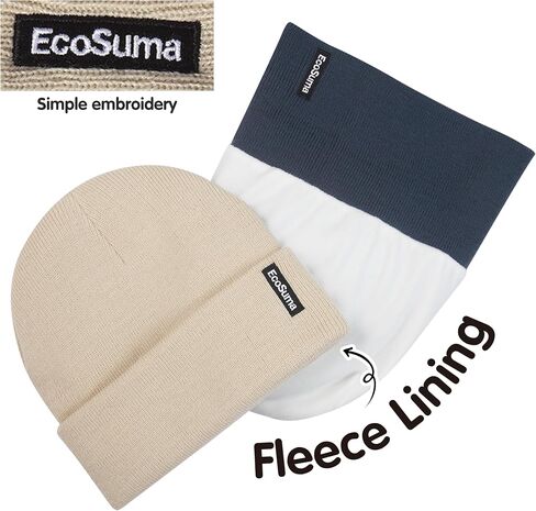 2 Pack Baby Beanie Toddler Winter Hat with Fleece Lined for Girls Boys 0-8 Years in Saudi Arabia