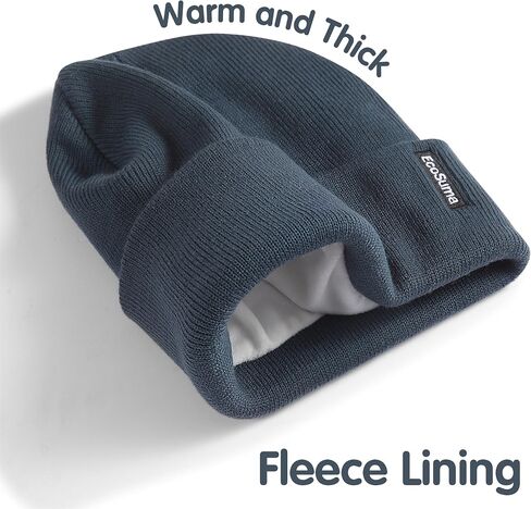 2 Pack Baby Beanie Toddler Winter Hat with Fleece Lined for Girls Boys 0-8 Years in Saudi Arabia