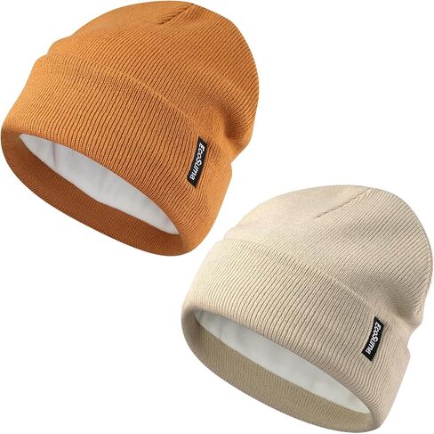 2 Pack Baby Beanie Toddler Winter Hat with Fleece Lined for Girls Boys 0-8 Years in Saudi Arabia
